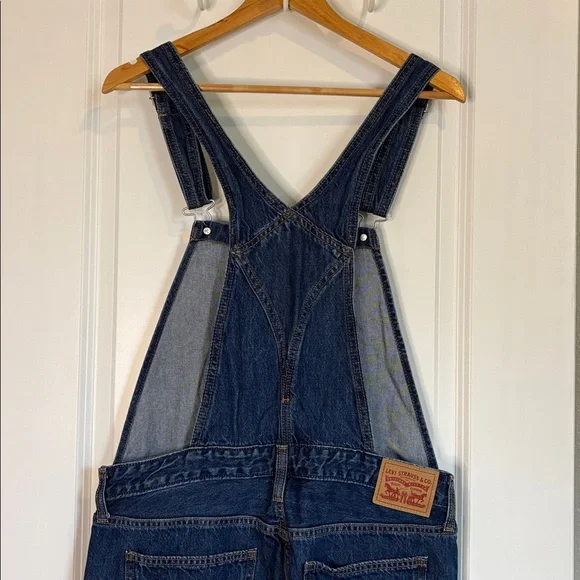 Levi's Dark Blue Denim Overalls with Striped Sweater - Picture 10 of 16